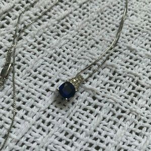 Sapphire and diamond necklace